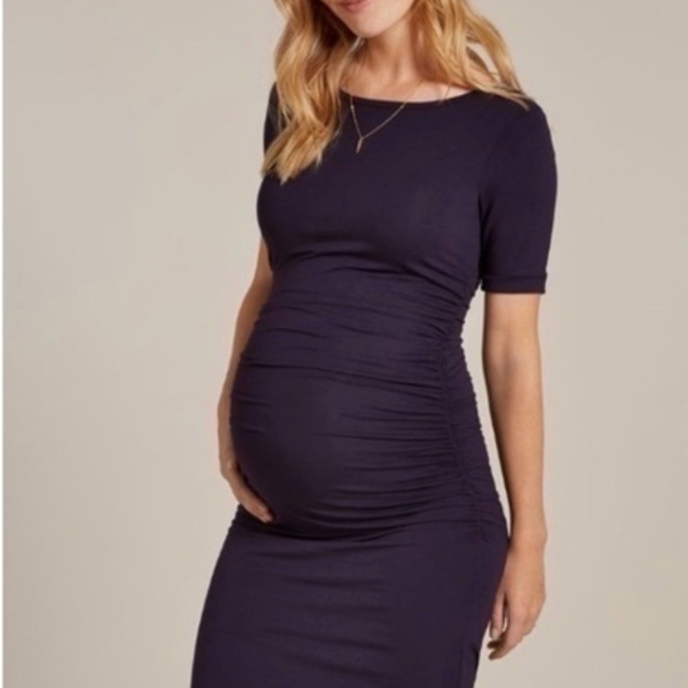 Isabella Oliver Maternity Dress in Navy